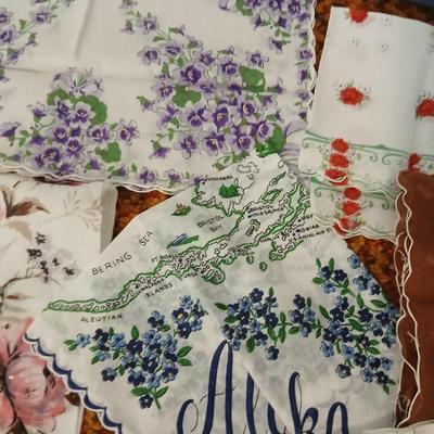 Women's clothing items, some New with tags and vintage Embroidered ladies handkerchiefs