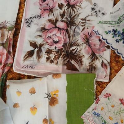 Women's clothing items, some New with tags and vintage Embroidered ladies handkerchiefs