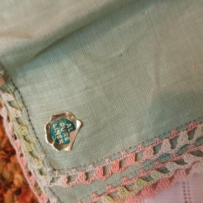 Women's clothing items, some New with tags and vintage Embroidered ladies handkerchiefs
