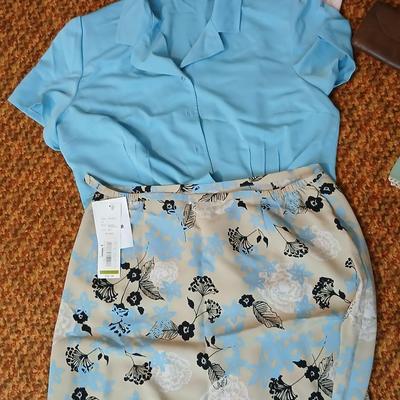 Women's clothing items, some New with tags and vintage Embroidered ladies handkerchiefs