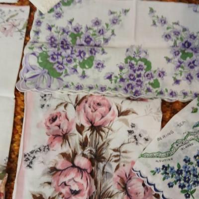 Women's clothing items, some New with tags and vintage Embroidered ladies handkerchiefs