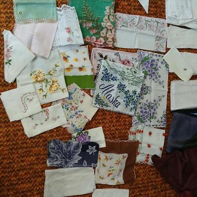 Women's clothing items, some New with tags and vintage Embroidered ladies handkerchiefs