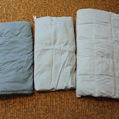 Three down filled throw blankets