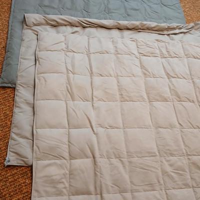 Three down filled throw blankets