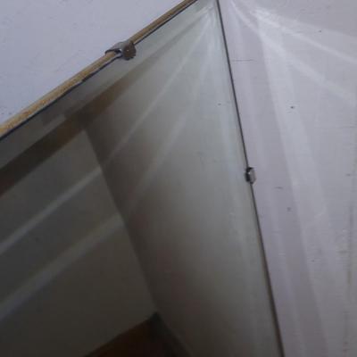 Beveled glass wall mount mirror