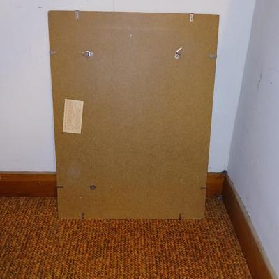 Beveled glass wall mount mirror