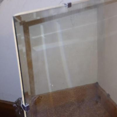 Beveled glass wall mount mirror