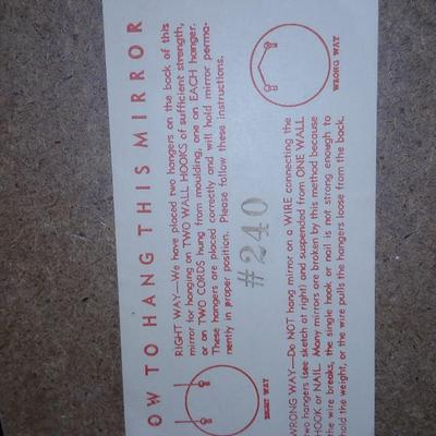 Beveled glass wall mount mirror