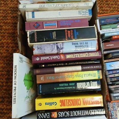 3 small boxes of books - Hardback & softback mostly religious themed