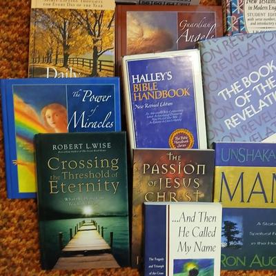 3 small boxes of books - Hardback & softback mostly religious themed