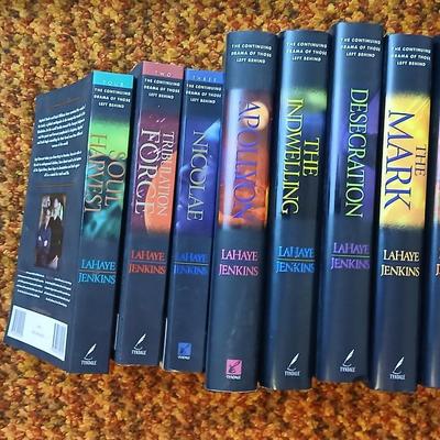 Books hardback & softback all by LaHaye Jenkins - Apollyon, Nicolae, Tribulation Force, Soul harvest and more