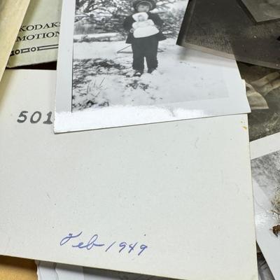 Sale Photo Thumbnail #188: Slides in trays, negatives, Black and white 1940s photos, Color prints 1960s Boxes of slides. If you like a mystery these slides and photos will be a fun project. There are also a lot of empty celluloid envelopes .