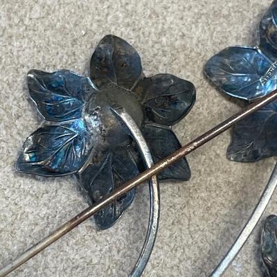 Sterling brooch and pendant