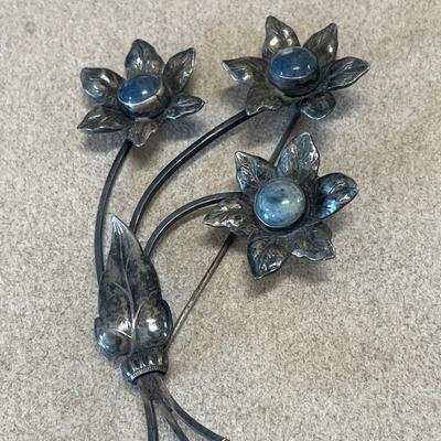 Sterling brooch and pendant