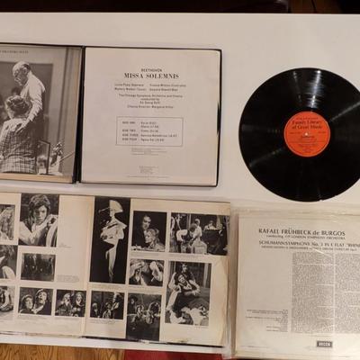 Sale Photo Thumbnail #160: recordings. Includes:

Beethoven – Missa Solemnis

Sir Georg Solti conducting the Chicago Symphony Orchestra & Chorus

2-LP box set

Condition: Very good overall, light outer wear

Richard Chamberlain – Hamlet (Original Soundtrack Recording)

RCA Red 