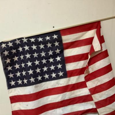 Sale Photo Thumbnail #8: You get two US flags, a plaid throw, patriotic runner and a Micky Mouse cumberbun.