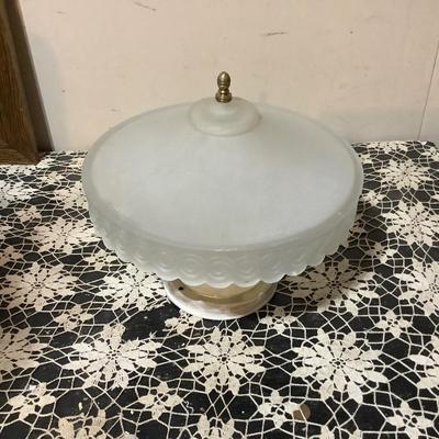 Sale Photo Thumbnail #55: This is a great vintage ceiling light.  It has a nice frosted vintage lamp shade.