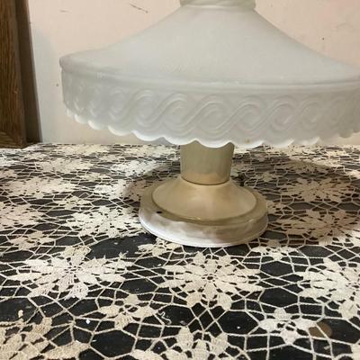 Sale Photo Thumbnail #56: This is a great vintage ceiling light.  It has a nice frosted vintage lamp shade.