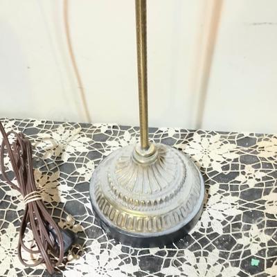 Sale Photo Thumbnail #90: This is a very nice desk or table lamp with a very nice iridescent lamp shade.