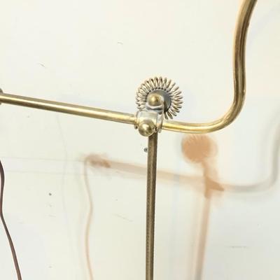 Sale Photo Thumbnail #89: This is a very nice desk or table lamp with a very nice iridescent lamp shade.