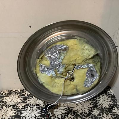 Sale Photo Thumbnail #81: This is a silver modern ceiling light with frosted shade.