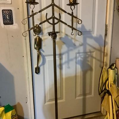 Sale Photo Thumbnail #100: This is a great vintage metal candelabra.