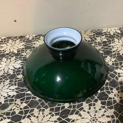 Sale Photo Thumbnail #103: This is a great green glass lampshade.