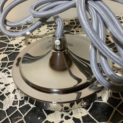 Sale Photo Thumbnail #117: This is a new hanging light fixture. It is the fixture ceiling fastener, cord and light bulb holder.