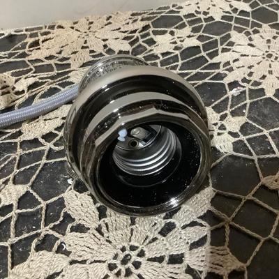 Sale Photo Thumbnail #116: This is a new hanging light fixture. It is the fixture ceiling fastener, cord and light bulb holder.