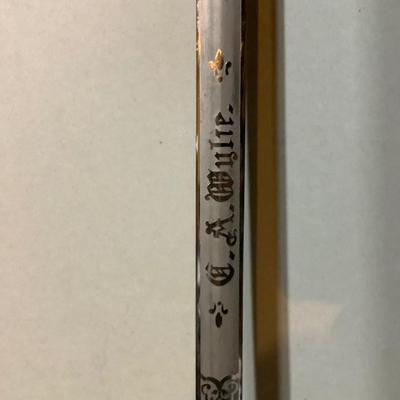 Sale Photo Thumbnail #237: This is great vintage sword.  FCB Knight with an etched  blasé and great details.