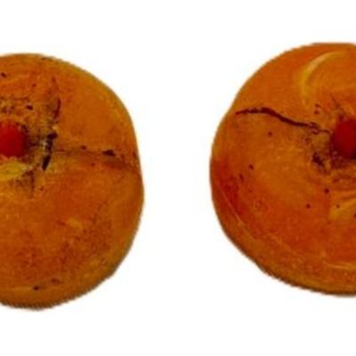 Pair Of Large Vintage Amber Beads