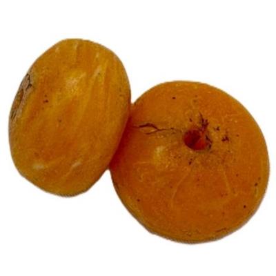 Pair Of Large Vintage Amber Beads