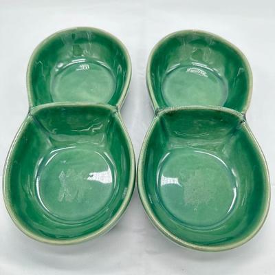Pair of 214 West Divided Split Dish Bowls-local pickup and shipping available