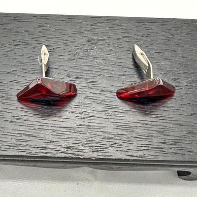 Vintage Red Stone Cufflinks