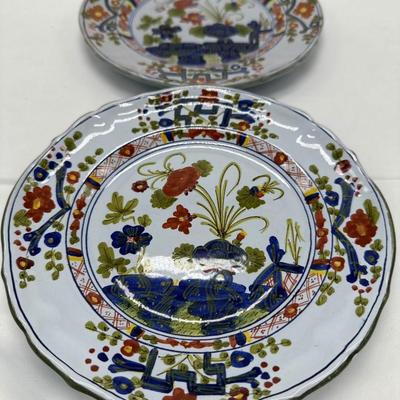 Pair of MORELLI FAENZA Handmade plates 8"-local pickup and shipping available