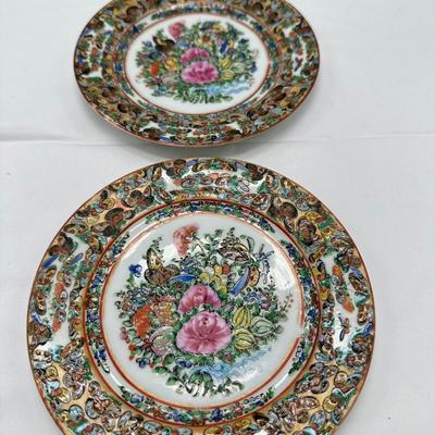 Chinese Famille Rose Plates 6"- Set 2 local pickup and shipping available