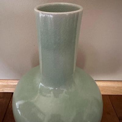 Chinese Vintage Celadon Porcelain Bottle Shaped Vases-local pickup and shipping available