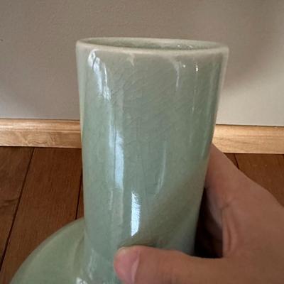 Chinese Vintage Celadon Porcelain Bottle Shaped Vases-local pickup and shipping available