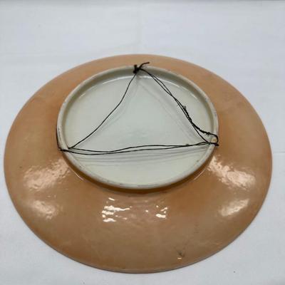 Chinese Vintage Porcelain Hanging Plate 10.5"-local pickup and shipping available