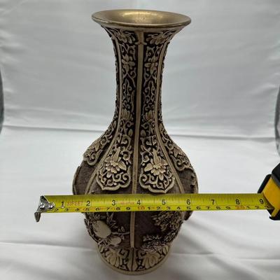 Arnart Imports Ivory Dynasty over Brass Asian Floral Vase-local pickup and shipping available