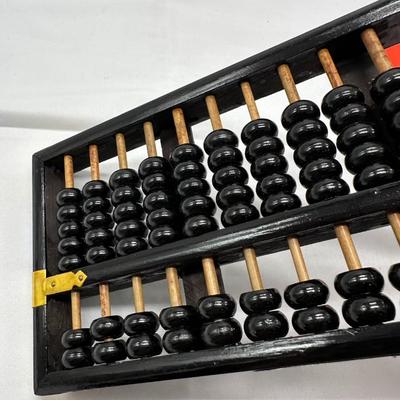 vintage Lotus Flower Brand Abacus Chinese calculator with instruction book