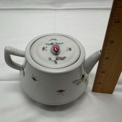 Chinese Vintage Porcelain Famille Verte Figure Teapot-local pickup and shipping available
