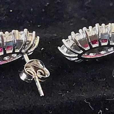 Lab Grown Ruby Earrings