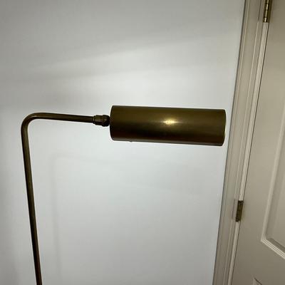 B224 Vintage Brass Clam Floor Lamp