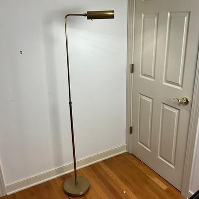 B224 Vintage Brass Clam Floor Lamp