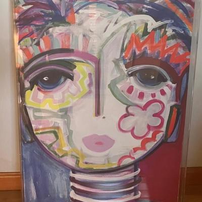 Vibrant "Chica" Series Duo by Windy O’Connor – Original Mixed Media Canvases