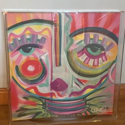 Vibrant "Chica" Series Duo by Windy O’Connor – Original Mixed Media Canvases