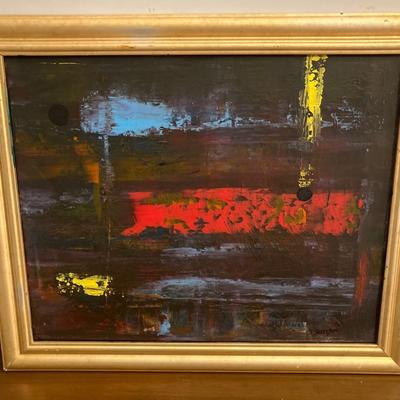 Dennis Sakelson (20th/21st Century, Bucks County, PA) - Intense Oil on Canvas Abstraction