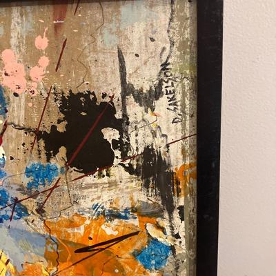 Dennis Sakelson (20th/21st Century, Bucks County, PA) - Energetic Abstract Expressionist Study on Cardboard