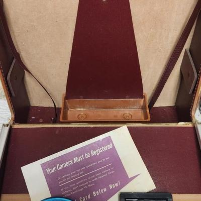 Sale Photo Thumbnail #49: Polaroid J66 in hard case with flash attachment...still has film in it. Fit in larger one rate box